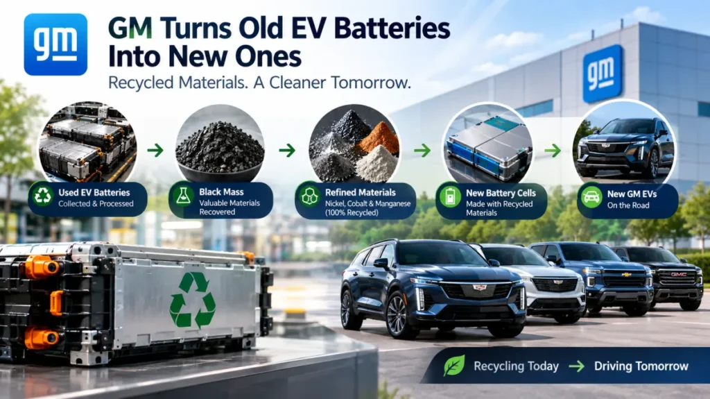 GM Starts Shipping New EVs With Recycled Battery Materials