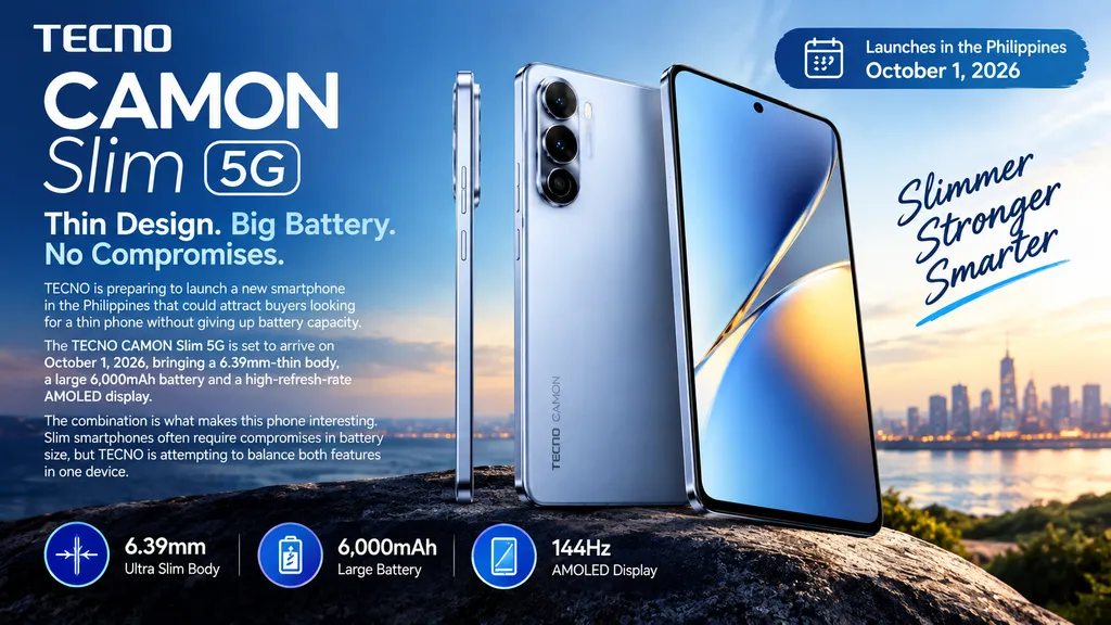 TECNO CAMON Slim 5G Features and Specifications
