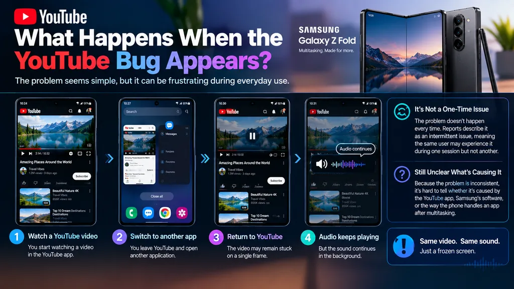 What Happens When the YouTube Bug Appears on Galaxy Z Fold