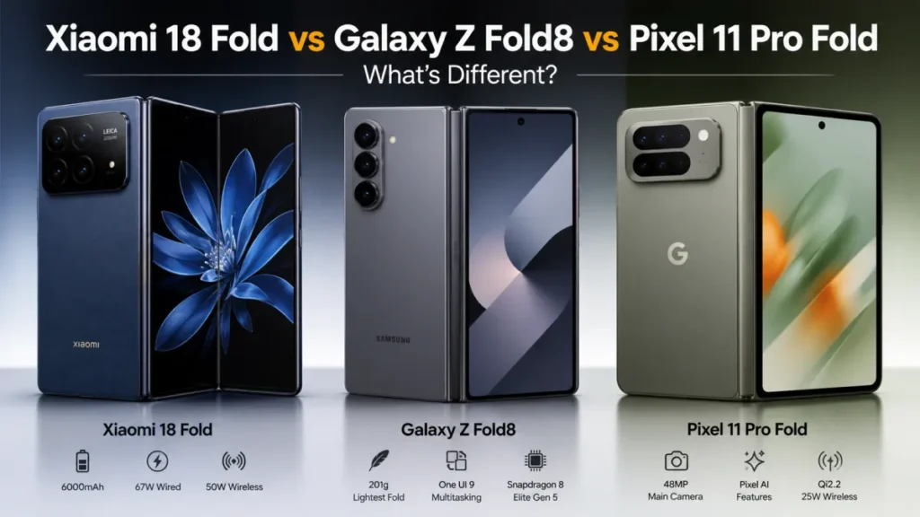 Three 2026 foldables compared.