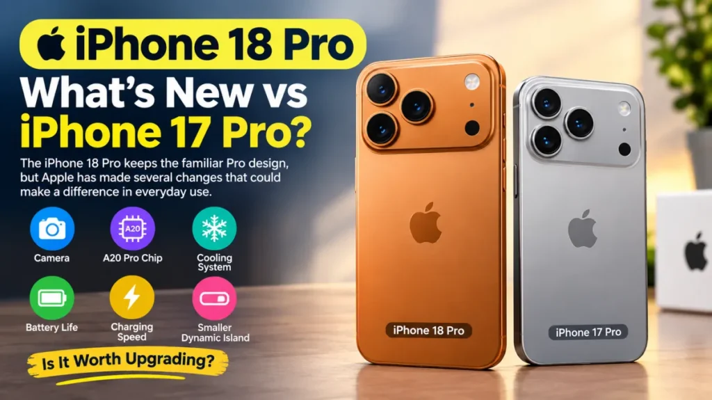 iPhone 18 Pro brings camera, performance, battery, cooling and charging improvements over the iPhone 17 Pro.